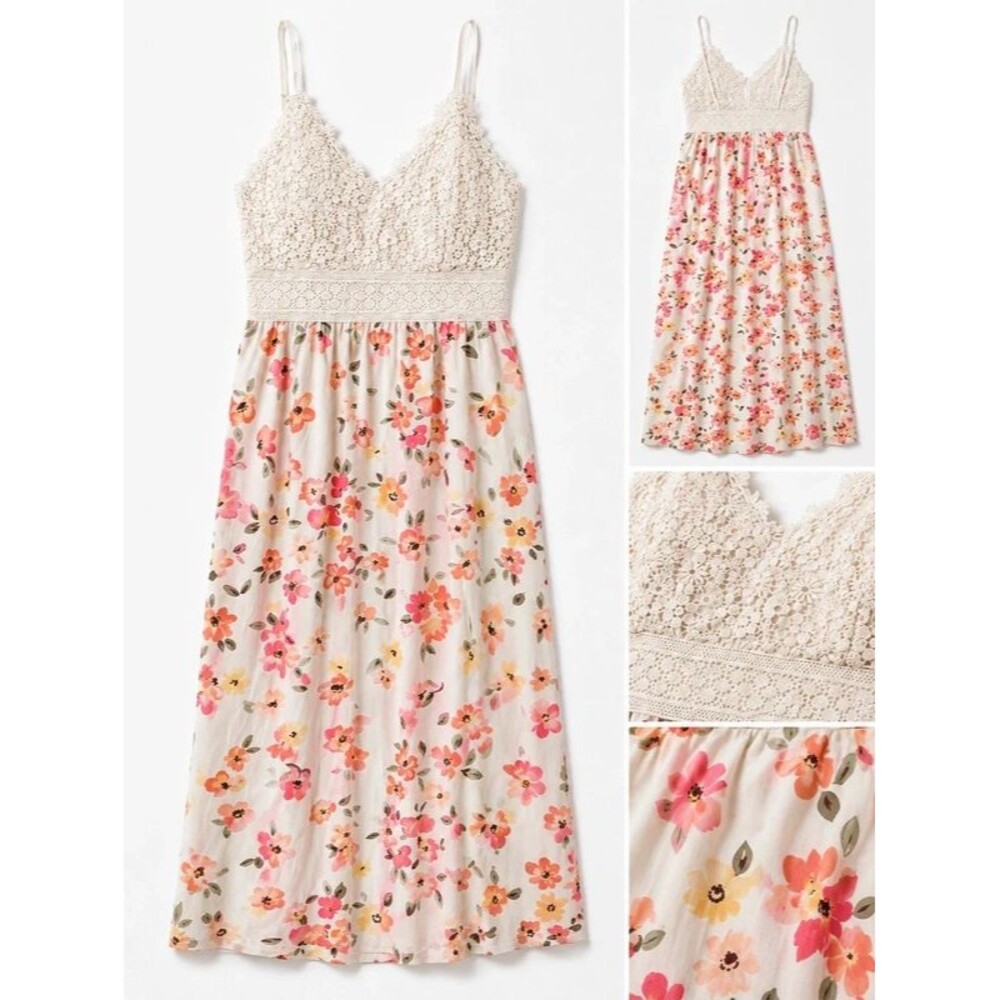 vid 157 Floral Lace Maxi Dress 3x fits more like 1x